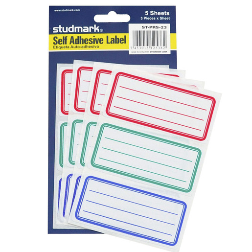 ETIQUETAS 7.5X3.5CM 15PZS. LINEAS