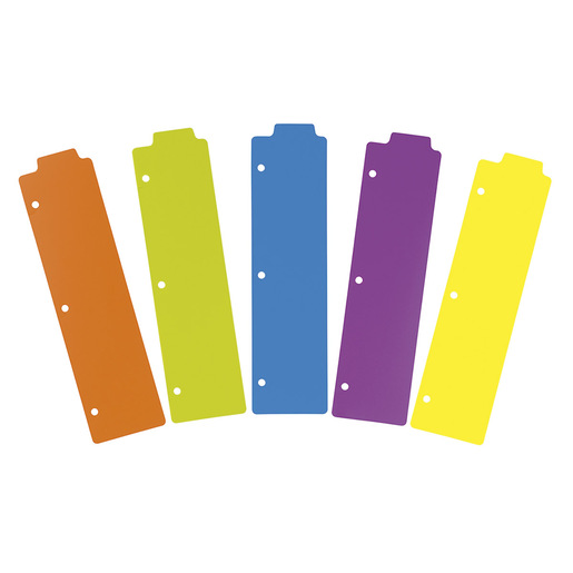 SEPARADOR DE PLÁSTICO A PRESIÓN JUEGO DE 5 PESTAÑAS, MULTICOLOR