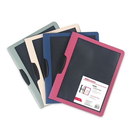 FOLDER PORTADOCUMENTOS C/CLIP TCARTA COLORES SURTIDOS C/VENTANA 4PZ