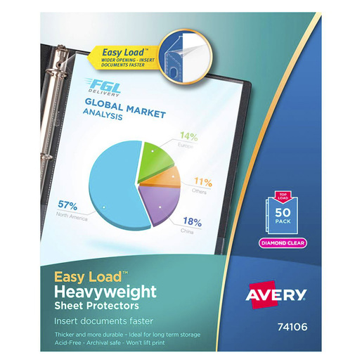 PROTECTOR DE HOJA ACABADO CRISTALINO 50 PZ