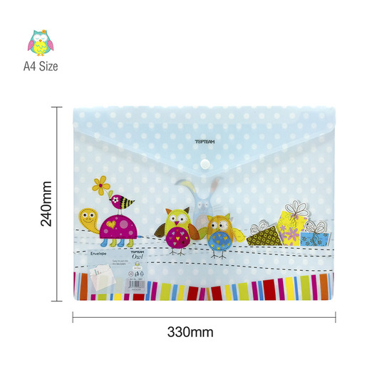 SOBRE CON BROCHE TOP TEAM A4 DISEÑO BÚHO