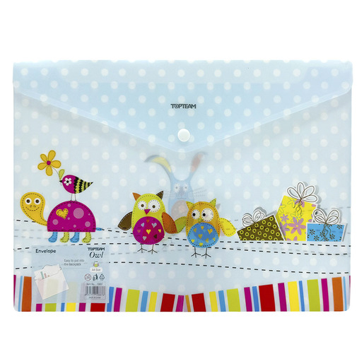 SOBRE CON BROCHE TOP TEAM A4 DISEÑO BÚHO