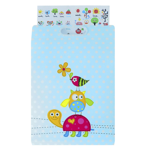 ARCHIVO EXPANDIBLE TOP TEAM VERTICAL 7 DIVISIONES A4 CON AGARRADOR, DISEÑO BÚHO