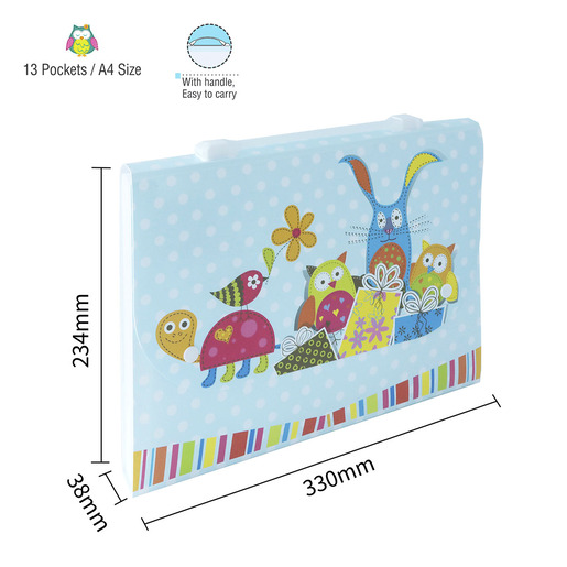 ARCHIVO EXPANDIBLE TOP TEAM 13 DIVISIONES A4 DISEÑO BÚHO