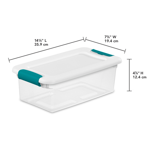 CAJA PLASTICA 5.7 LITROS TAPA BLANCA STERILITE