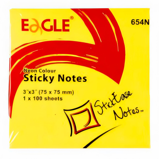 NOTAS ADHESIVAS EAGLE 3P X 3P (AMARILLO, 100H)
