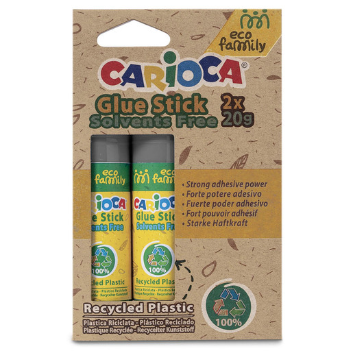 LAPIZ ADHESIVO CARIOCA ECO FAMILY 20GRS 2U