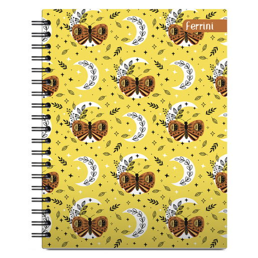 CUADERNO ESPIRAL RAYA FERRINI 100H (GLITTER, UV)