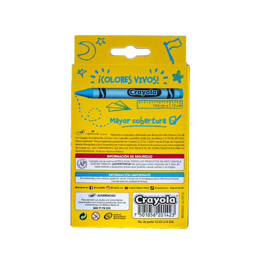 CRAYONES CRAYOLA JUMBO CAJA 12U