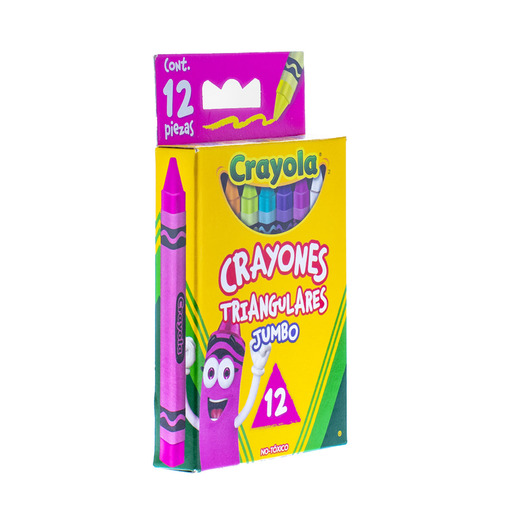CRAYONES CRAYOLA TRIANGULARES DE CERA 12U
