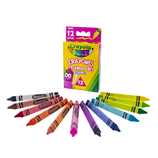 CRAYONES CRAYOLA TRIANGULARES DE CERA 12U