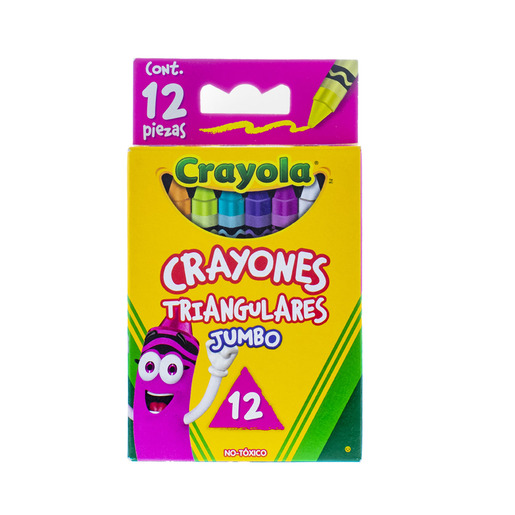 CRAYONES CRAYOLA TRIANGULARES DE CERA 12U