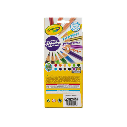 LAPICES DE COLOR CRAYOLA LARGOS 12U