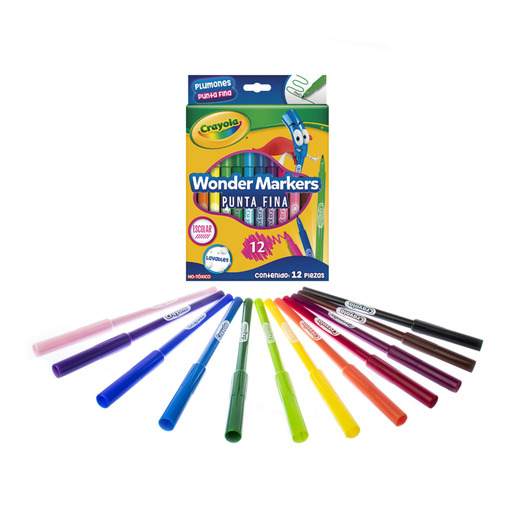 MARCADOR CRAYOLA COLOR WONDER 12U (PUNTA MEDIA)