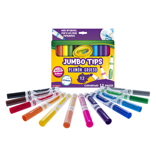 MARCADORES CRAYOLA JUMBO TIPS 12U