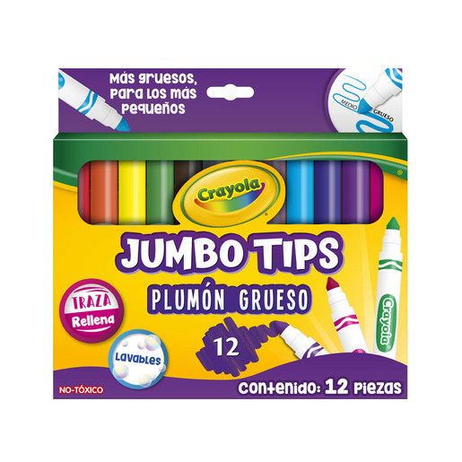 MARCADORES CRAYOLA JUMBO TIPS 12U