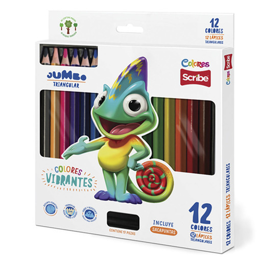 LAPICES DE COLORE JUMBO SCRIBE 12U