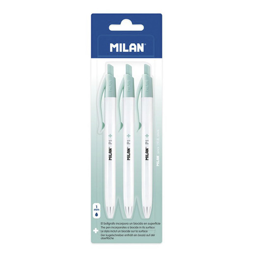 BOLIGRAFO MILAN P1 EDICION + 3U ( TINTA AZUL)