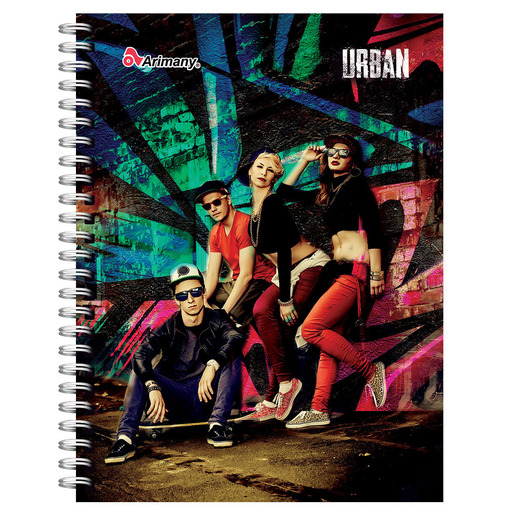 CUADERNO ESPIRAL ARIMANY URBAN MULTIMATERIA 180H (PASTA DURA)