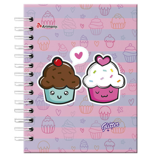 CUADERNO ESPIRAL ARIMANY FRANCES GLITTER MULTIMATERIA 150H