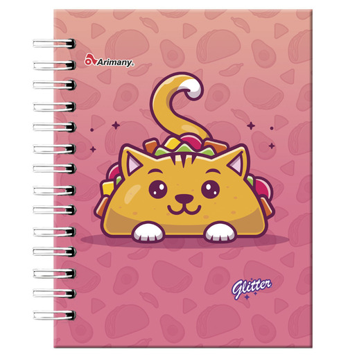 CUADERNO ESPIRAL ARIMANY FRANCES GLITTER MULTIMATERIA 150H