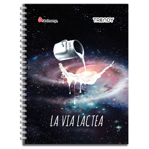 CUADERNO ESPIRAL ARIMANY TRENDY LINEAS 100H (PASTA SEMI DURA)