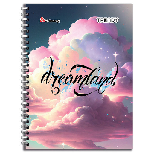 CUADERNO ESPIRAL ARIMANY TRENDY LINEAS 100H (PASTA SEMI DURA)