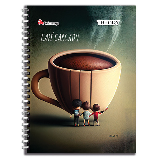 CUADERNO ESPIRAL ARIMANY TRENDY MULTIMATERIAS CUADROS 200H (PASTA SEMI DURA)