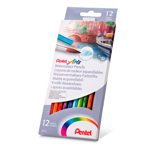 LAPICES DE COLORES PENTEL ACUARELABLES 12U