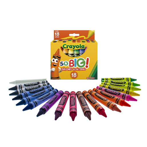 CRAYONES CRAYOLA SO BIG EXTRA JUMBO 18U