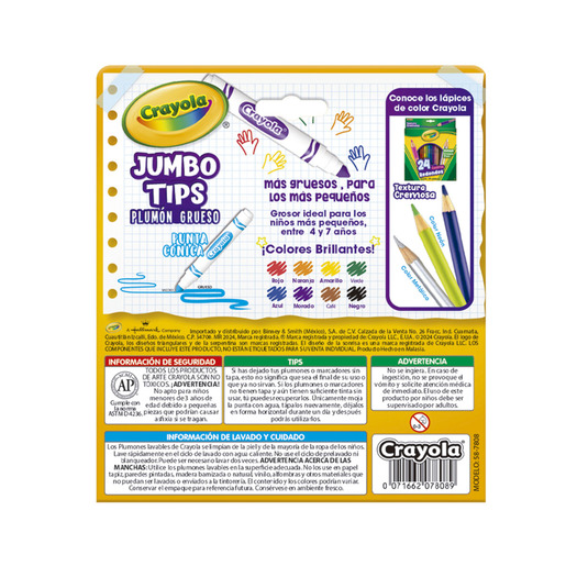 MARCADORES CRAYOLA JUMBO TIPS 8U