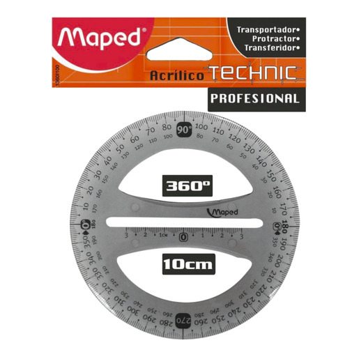 TRANSPORTADOR MAPED TECHNIC PRO 360 10CM 1U