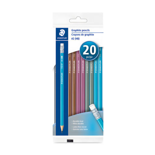 LAPIZ DE GRAFITO STAEDTLER HEXAGONAL METALICOS HB NO. 2 20U