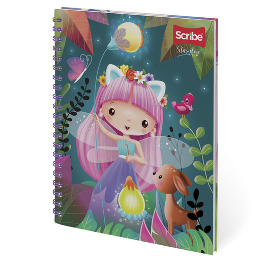 CUADERNO ESPIRAL SCRIBE RAYA STARGLOW 100H