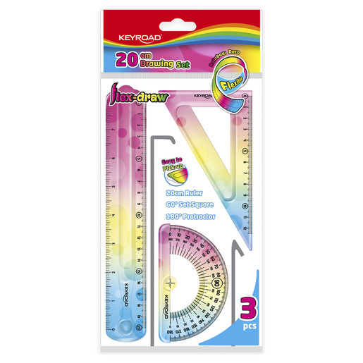 JUEGO GEOMETRICO KEYROAD FLEXIBLE 20CM
