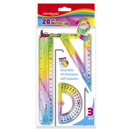 JUEGO GEOMETRICO KEYROAD FLEXIBLE 20CM