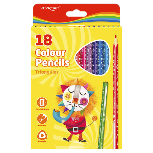 LAPICES DE COLOR KEYROAD TRIANGUALAR 18U