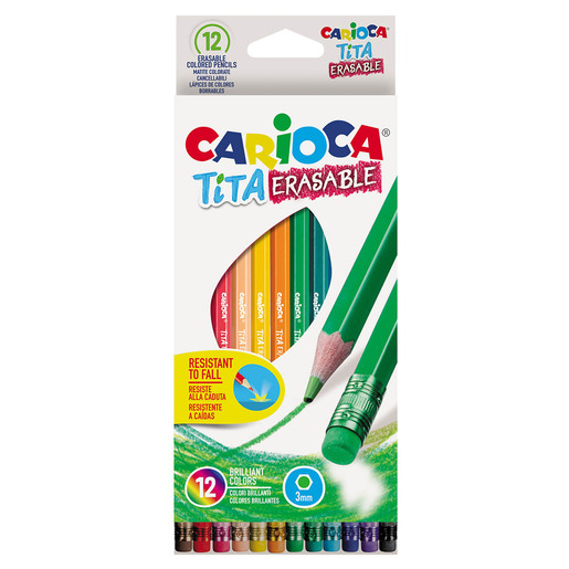 LAPICES DE COLOR CARIOCA TITA BORRABLES 12U