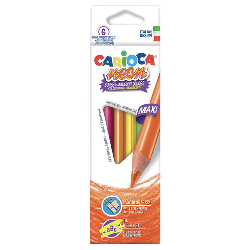 LAPICES DE COLOR CARIOCA NEON Neon MAXI 6U