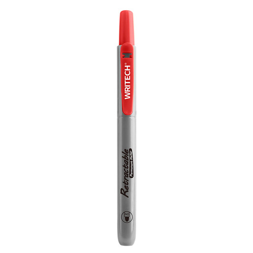 MARCADOR PERMANENTE WRITECH RETRACTIL ROJO