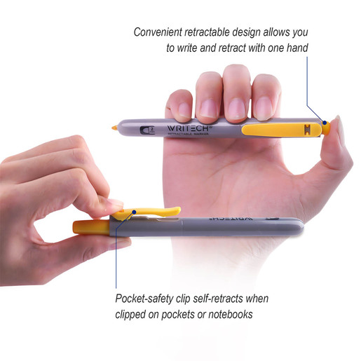 MARCADOR PERMANENTE WRITECH RETRACTIL VERDE