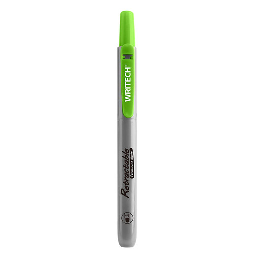MARCADOR PERMANENTE WRITECH RETRACTIL VERDE