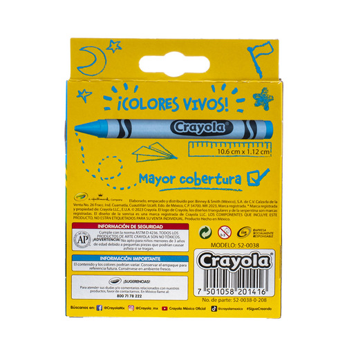 CRAYONES CRAYOLA JUMBO 8U