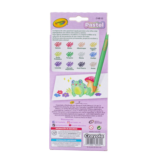 LAPICES DE COLOR CRAYOLA PASTEL 12U