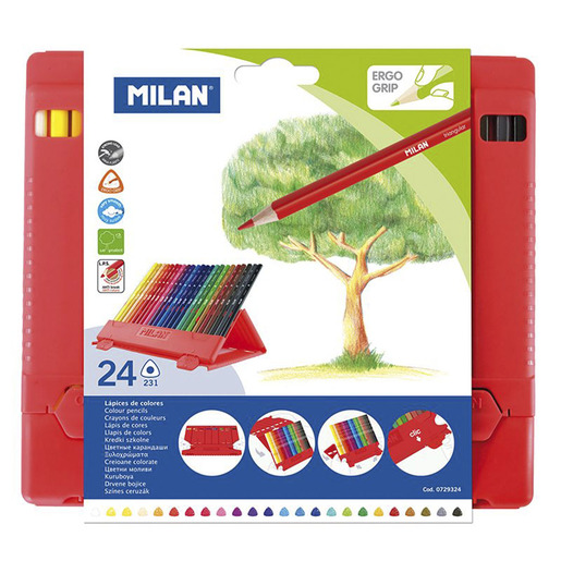LAPICES DE COLORES MILAN TRIANGULARES 24U