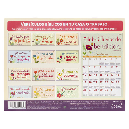 CALENDARIO DE PARED BENDICIONES 2026