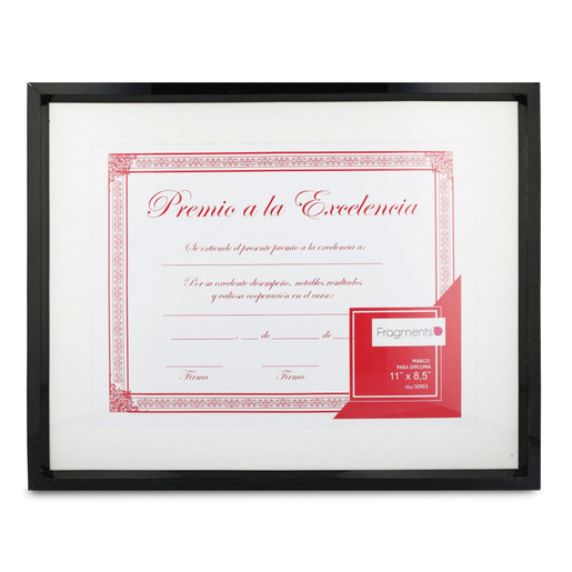 MARCO P/DIPLOMA DE PLASTICO NEGRO 8.5X11IN