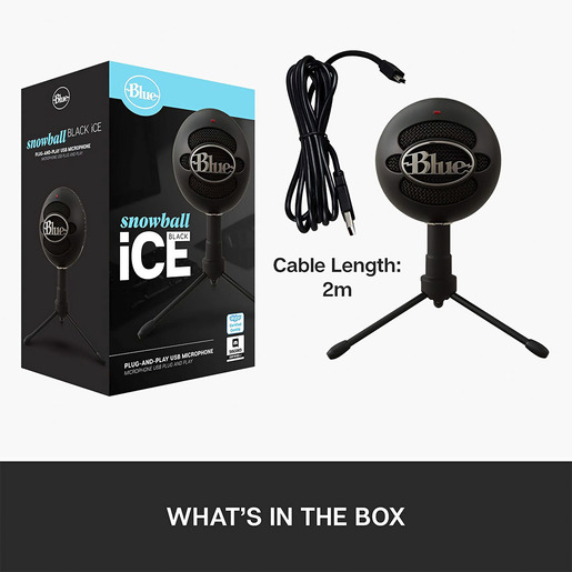 MICROFONO USB ICE LOG51 SNOWBALL NEGRO