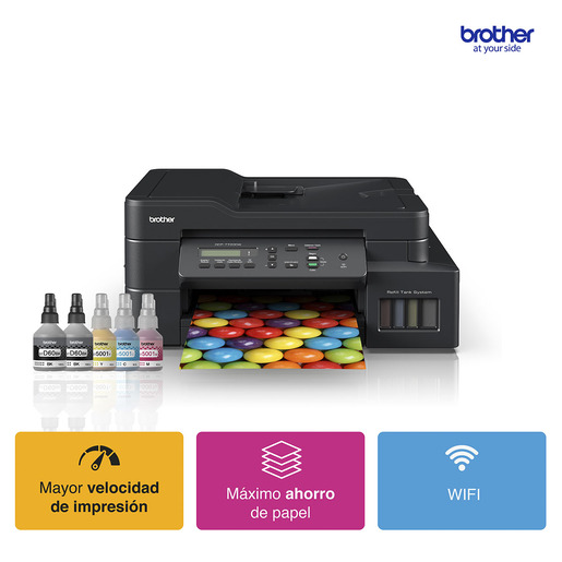 IMPRESORA MULTIFUNCIONAL BROTHER DCPT720DW TANQUE DE TINTA (IMPRIME, COPIA Y ESCANEA)