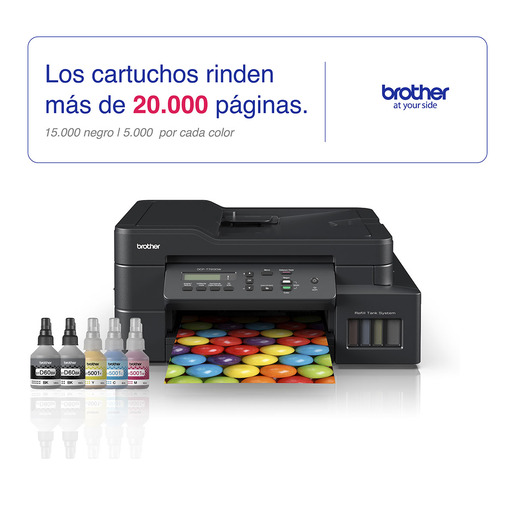 IMPRESORA MULTIFUNCIONAL BROTHER DCPT720DW TANQUE DE TINTA (IMPRIME, COPIA Y ESCANEA)